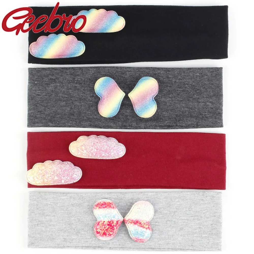 

Geebro Baby Girls Star Cotton headbands Hairbands Soft Summer Kids Childs Toddler Headwear Turban Girls Rainbow hair Accessories