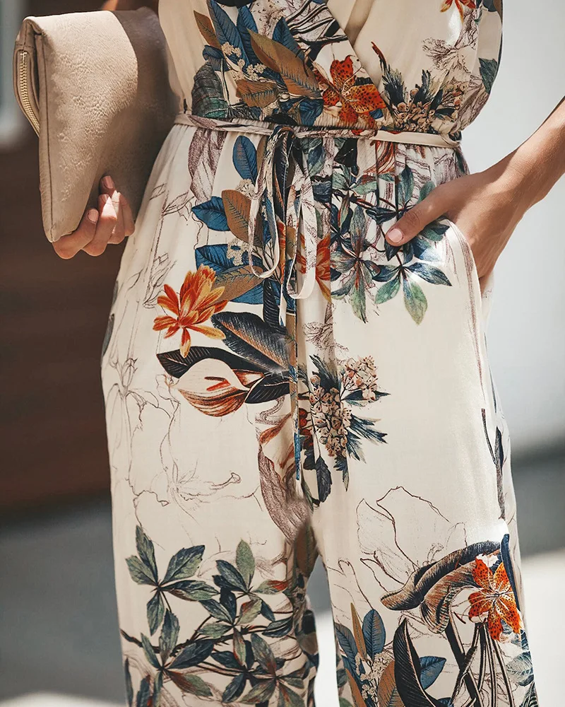 Женские комбинезоны без рукавов ZOGAA повседневные летние с принтом на бретельках