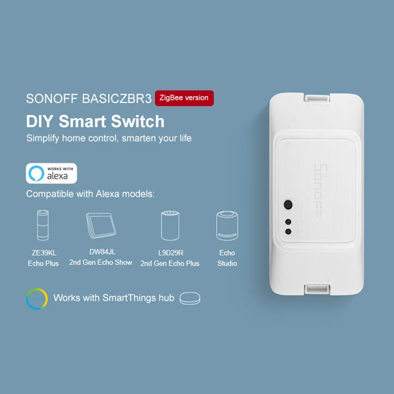 Переключатель Sonoff BASICZBR3 ZigBee модули сделай сам для умного дома беспроводное