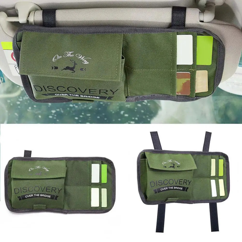 

Car Sun Visor Receive Bag Car Boot Organiser Storage Bag Box Multi-Use Tools Organizer For Fuel Card Mobile Phone