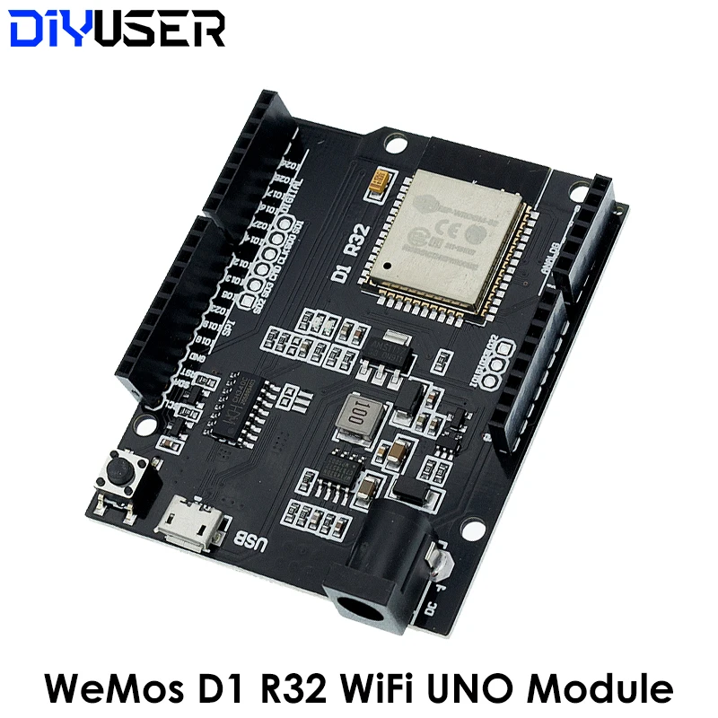 

For Wemos D1 ESP32 ESP-32 WiFi Bluetooth 4MB Flash UNO D1 R32 Board Module CH340 CH340G Development Board For Arduino