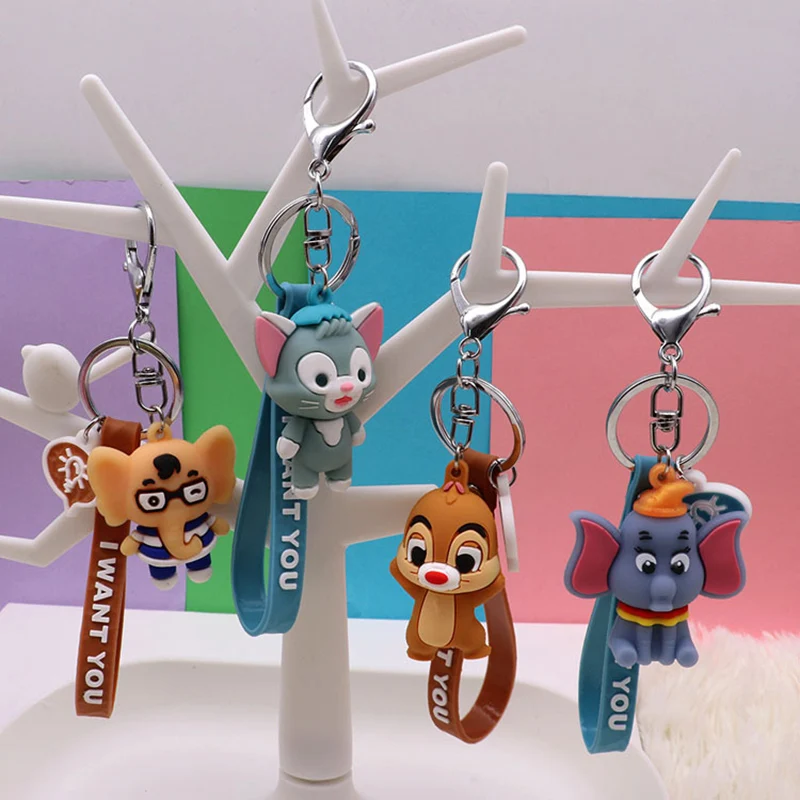 Брелок для ключей с мультяшной маленькой белкой куклой милые брелки из смолы