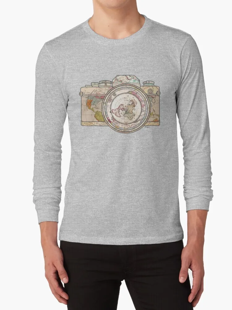 Путешествия 100% хлопок футболка Цвет Цветок имбирь узор текстура винтажные обои