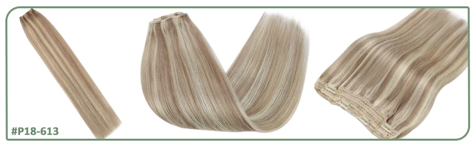 Invisíveis do Cabelo da Auréola de Vesunny Dobro do Cabelo Humano do Fio de Remy Extensões do Cabelo Extensões Trama Humano Real Nenhuma Colagem 5 Apliques e perucas