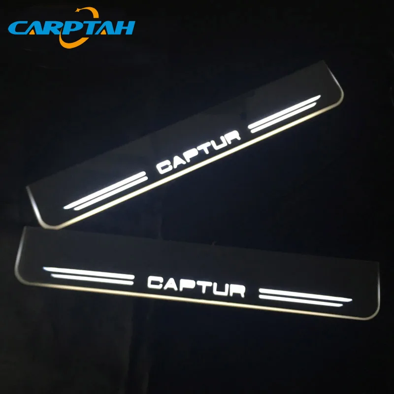 CARPTAH отделка педали автомобиля наружные части светодиодный порог Накладка тропинка динамический стример светильник для Renault Captur
