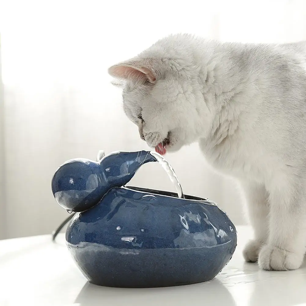 Pet Cat керамический диспенсер для воды автоматическая поилка циркулирующий фонтан с питьевой водой система фильтрации циркулирует воду