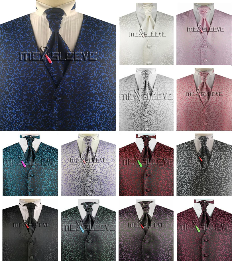 Бесплатная доставка жилет из микрофибры на заказ (жилет + галстук ascot носовой