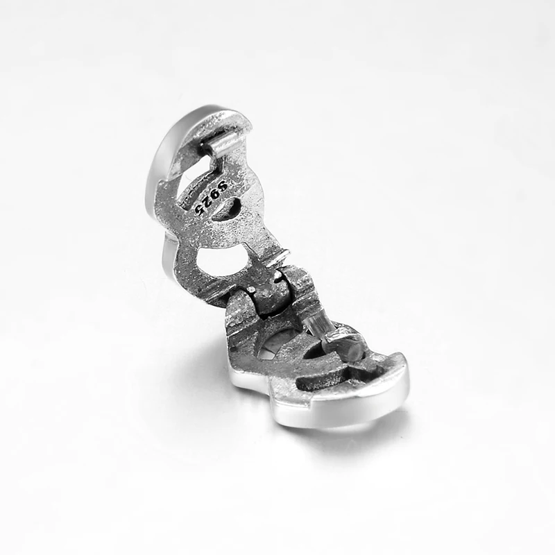 Новый 925 пробы Серебряный браслет в форме сердца с крестообразными бусинами