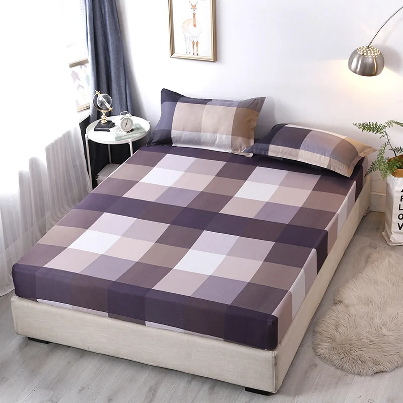 Полноразмерная Нескользящая простыня с принтом эластичная для матраса