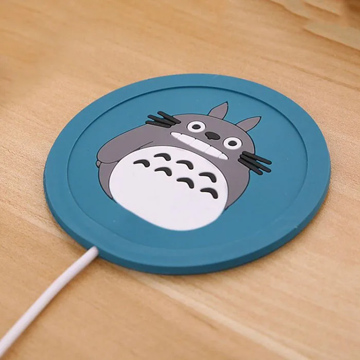 1 шт. USB чашки Pad мультфильм Силиконовые теплые кофе чай напиток usb нагревательный лоток чашки коврики гаджеты - Цвет: 1