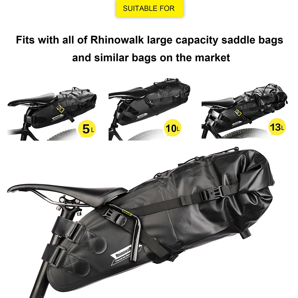 Сумочка-стабилизатор для велосипедного седла Rhinowalk 5L-13L | Спорт и развлечения