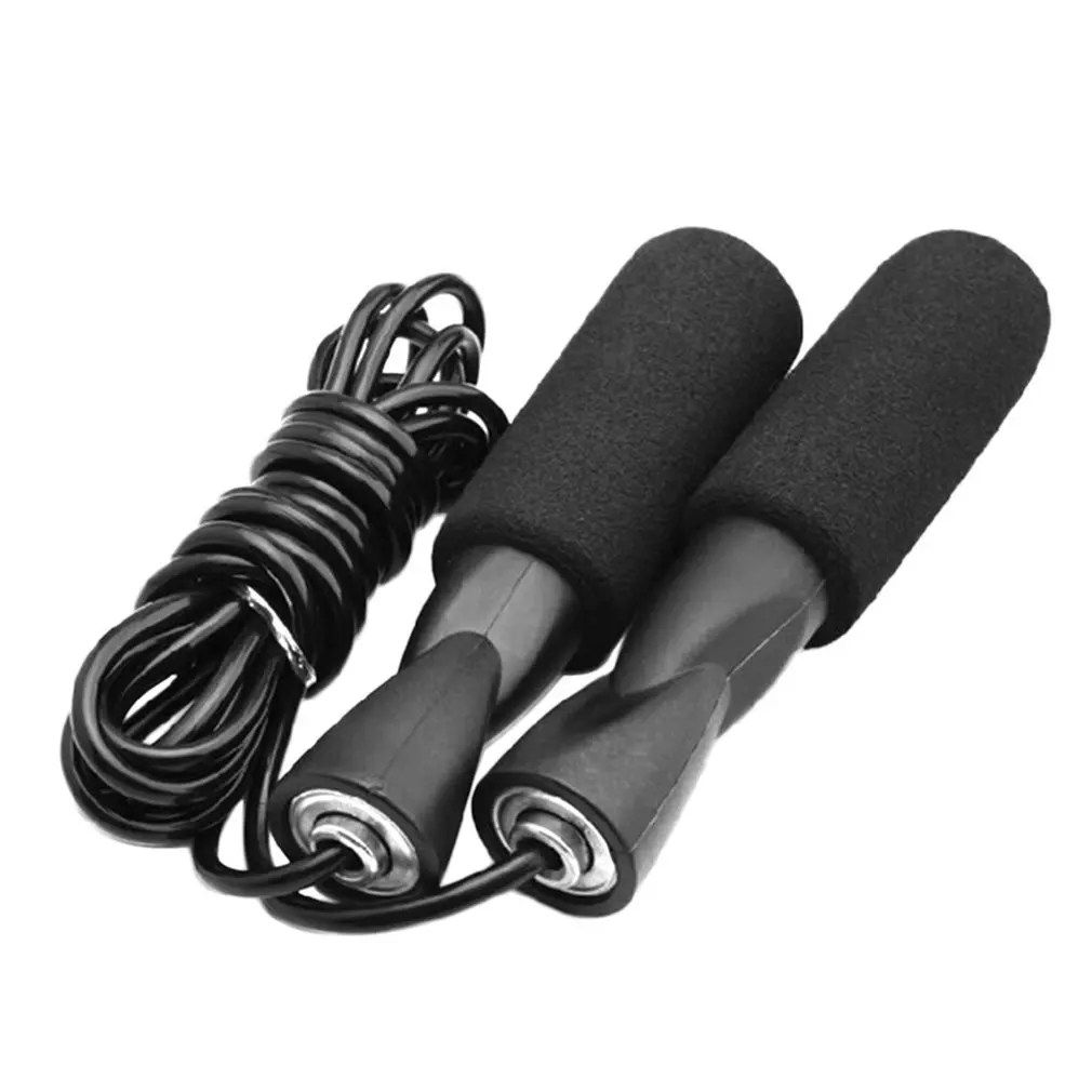 

Bearing Skip Rope Adjustable MMA Boxing Skipping Sport Jump Ropes Workout Fitness Equipment with Thickened Anti-slip Foam Black
