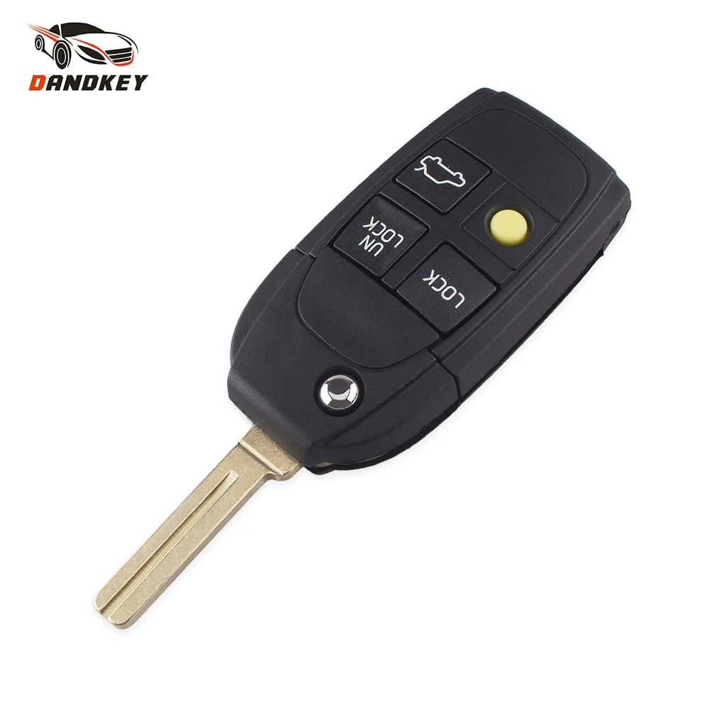 DANDKEY 4 кнопки для Volvo S40 V40 S70 C70 V70 S80 чехол пульта дистанционного управления
