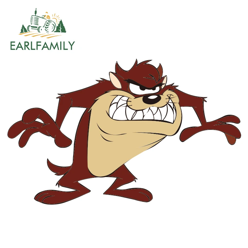 EARLFAMILY 13 см X 8 1 Angry Тасманский Дьявол виниловые наклейки в виде Фотообоев c