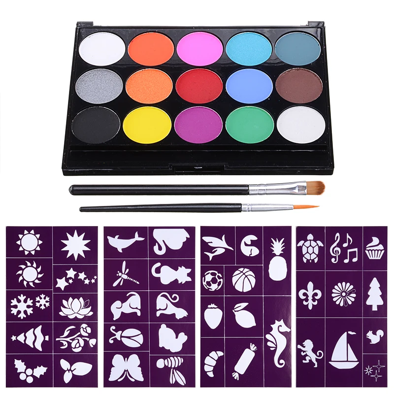 

15 Colors Face Body Paint Kit Palette Set DIY Body Oil Painting Art for Halloween Fancy Dress Party Painting Stage Makeup