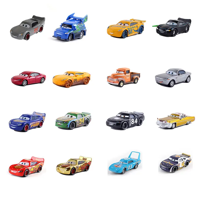Модель Disney Pixar Racing 2 3 Golden Thunder McQueen 95 для обслуживания в масштабе 1:55 машинка из