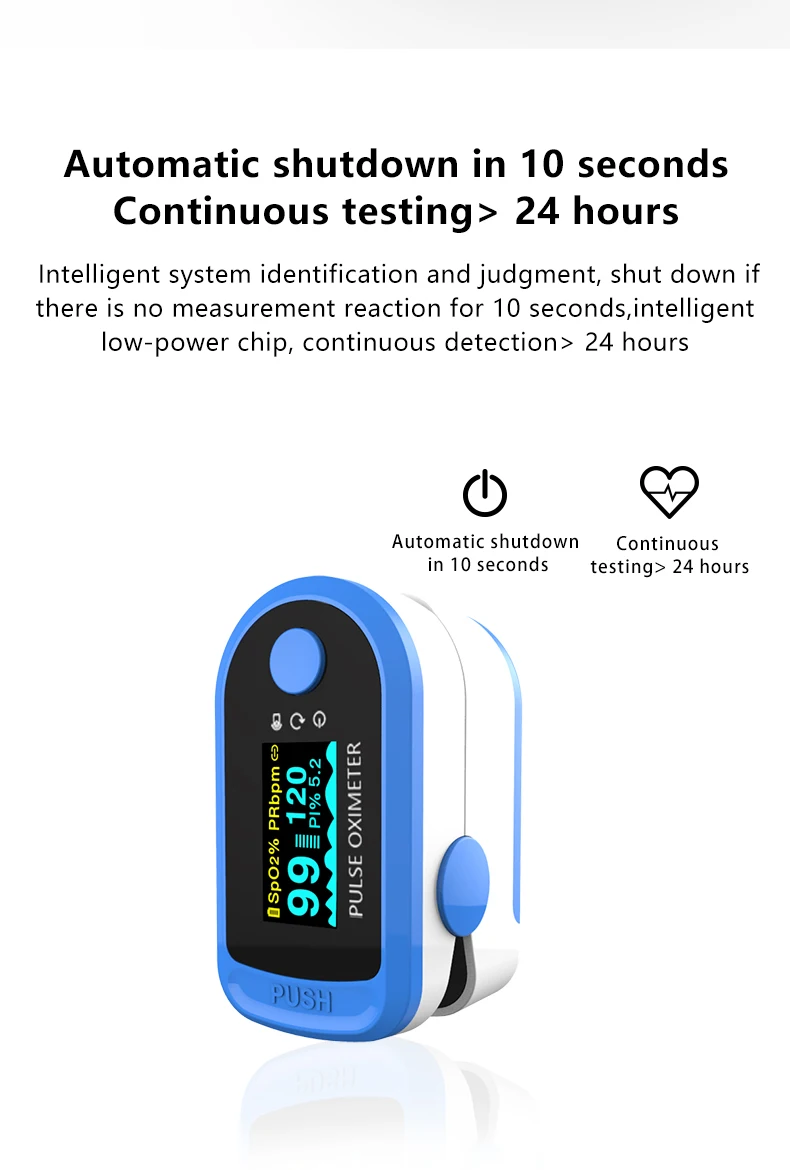 Оксиметр Bluetooth приложение для мониторинга сна запись данных обмен SPO2 PI OLED Android IOS