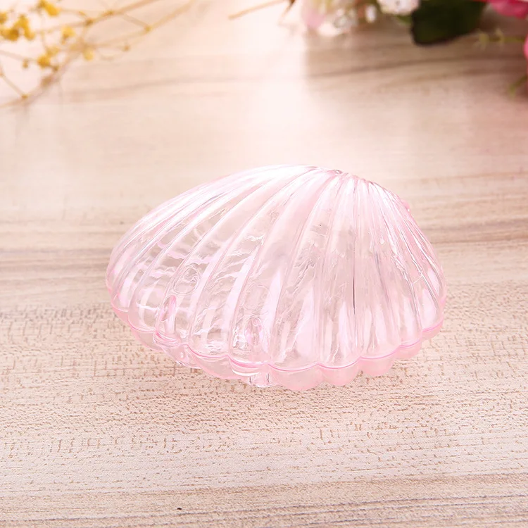 

40pcs Seashell Pattern Plastic Candy Boxes Transparent Gift Case Baby Birthday Baby Shower Personality Gift box Chocolate boxes