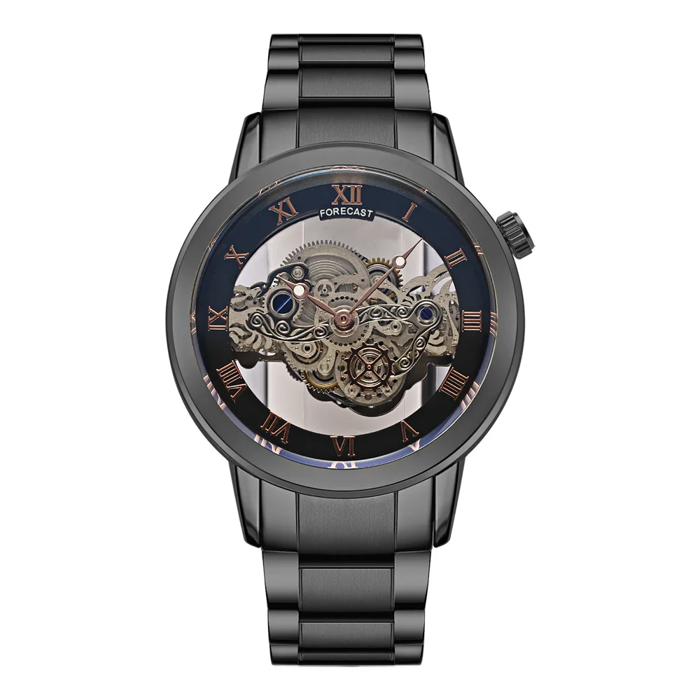 

Watch hollow tourbillon ultra-thin automatic non-mechanical watch male couple watch quartz steel belt new