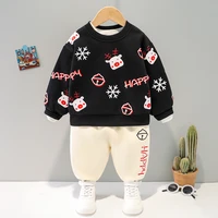 1 2 3 4 years toddler kids baby boys clothes christmas hoodie sweatshirt pants set baby kids outfits winter boy clothing