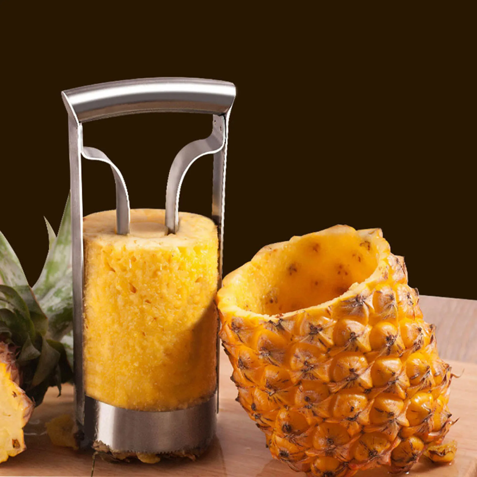 

Kitchen Tool Stainless Steel Pineapple Corer Fruit Slicer Parer Cutter Kitchen Gadget Fruit Cutting Tool