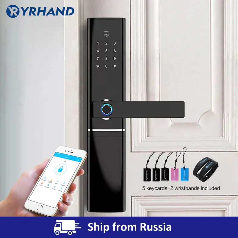Беспроводной смарт-замок с отпечатком пальца | AliExpress