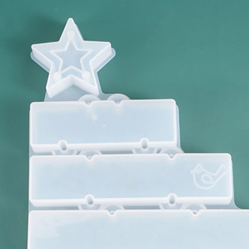 

Crystal Epoxy Resin Mold Holiday Christmas Theme Listed Pendant Silicone Mould