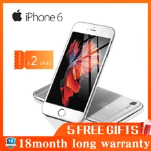 Отремонтированный Смартфон Apple iPhone 6, 1 ГБ ОЗУ, 16 Гб ПЗУ, 4,7 МП, LTE камера, отпечаток пальца, разблокирован, дюймов, мобильный телефон, Wi-Fi, gps, 4G