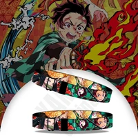 cartoon wristband japanese anime collection demon slayer q version ribbon bracelet for adult and children