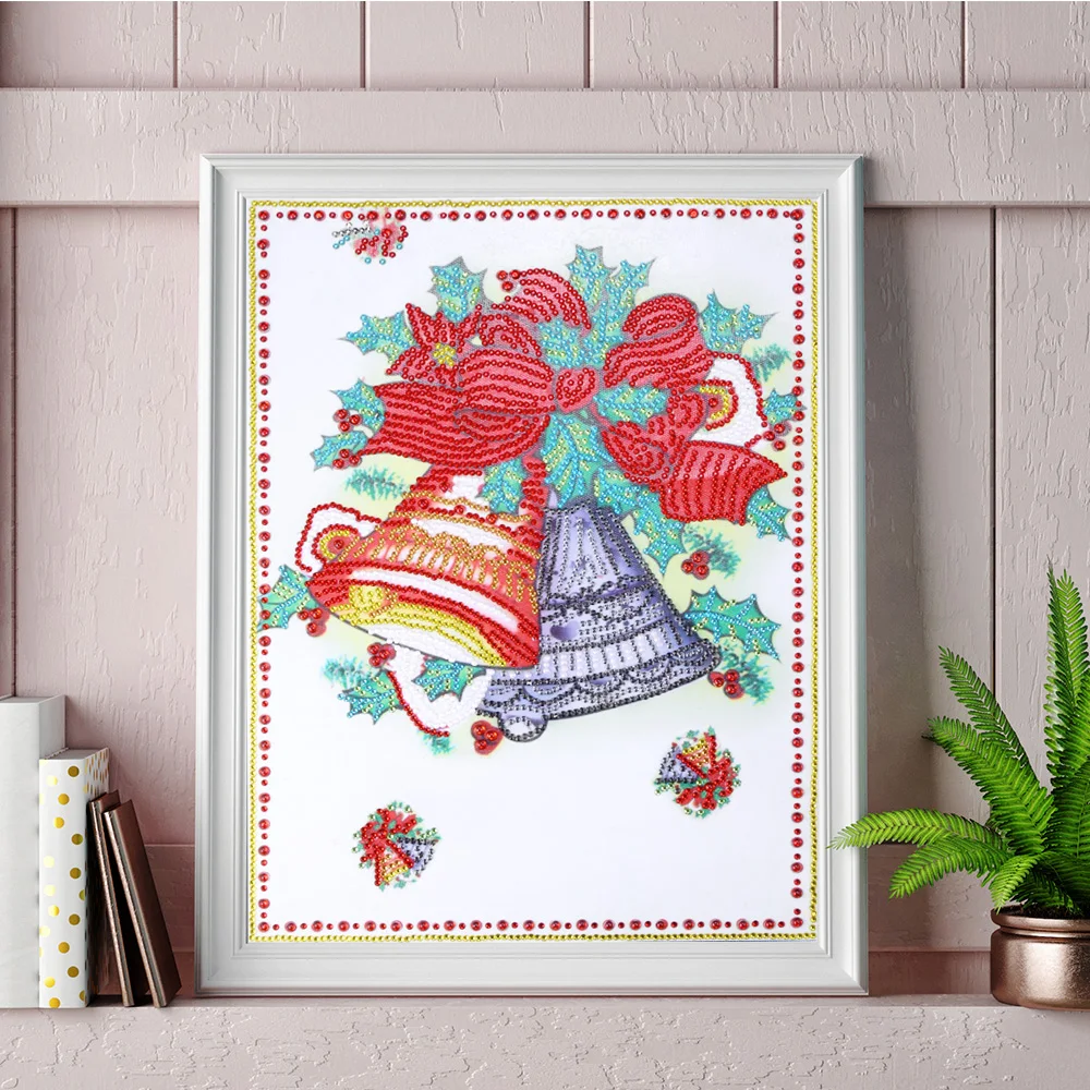 Бриллиантовый рисунок Рождество колокольчики особой формы вышивка 5D Сделай Сам
