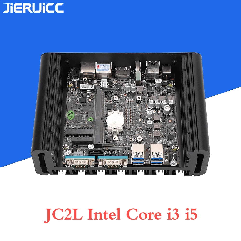 Мини-компьютер без вентилятора core i3 7100u i5 7200u с ddr4 ram. m.2 ssd 4 usb 2 0 двойной Дисплей hdmi.dp