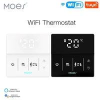 moes wifi smart thermostat gas boiler water electric floor heating controller logo color adjustable tuya smart app control