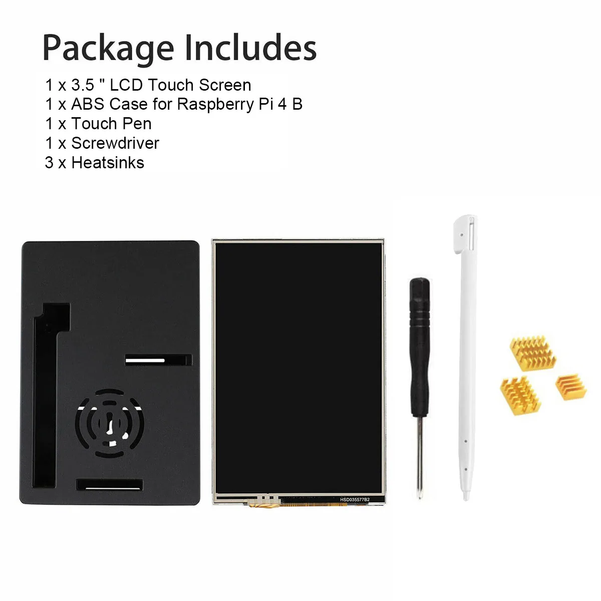 1 Set 3.5inch TFT LCD Touchscreen + ABS Case Touch Pen Screwdriver Display Monitor for Raspberry Pi 4 B | Электронные компоненты