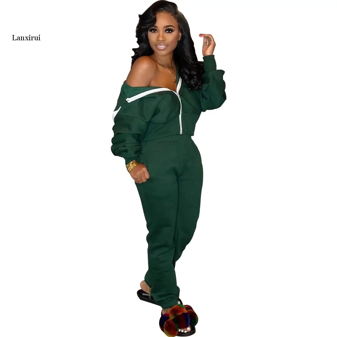 Женский спортивный костюм с капюшоном уличный комплект из 2 предметов спортивные