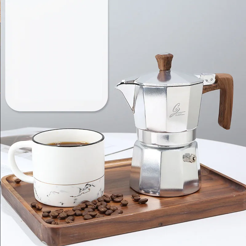 

European Style Thickened Octagonal Aluminum Pot High Pressure Extraction Coffee Making Appliance Classic Italian Mocha Pot