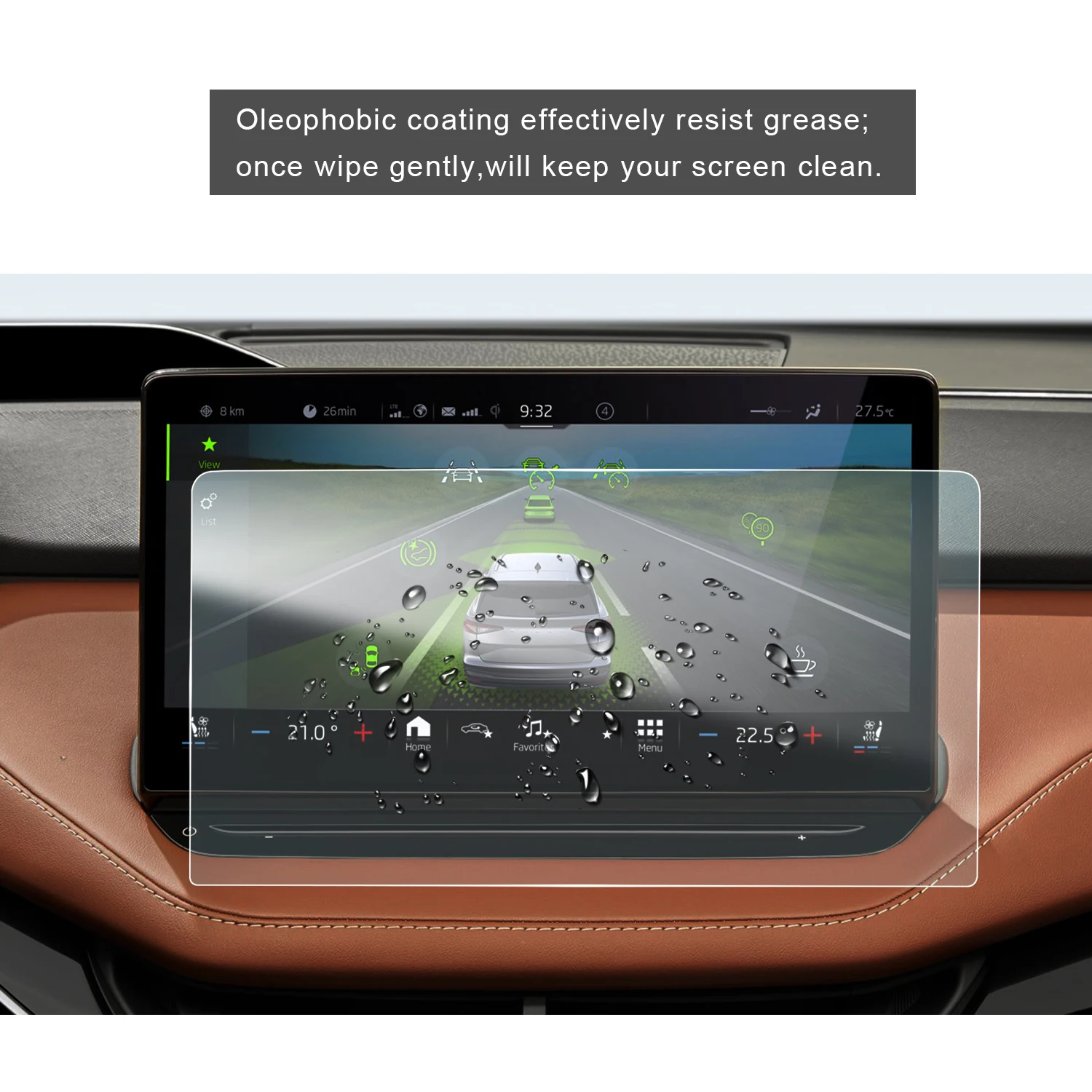 LFOTPP PET Защита экрана для Enyaq iV 2021 2022 13 дюймов Автомобильный мультимедийный радио