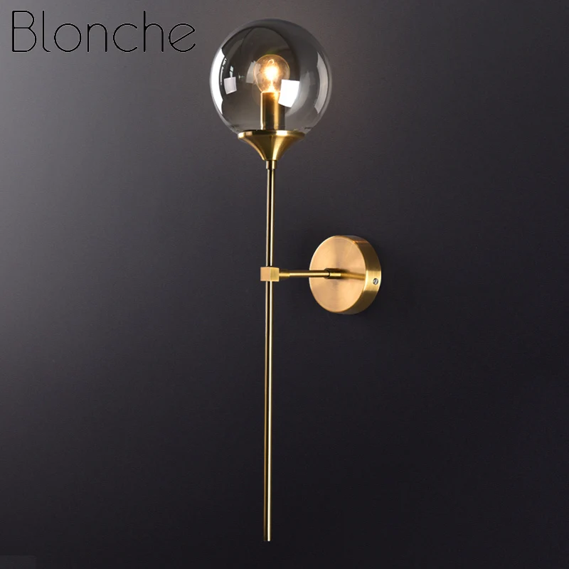 Современная светодиодный ная стеклянная настенная лампа комнатный настенный