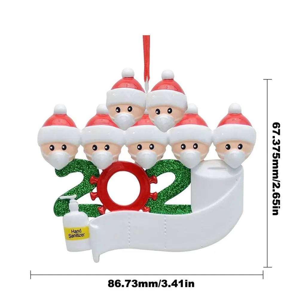 

Diy Handwritten Name Face Mask Snowman Christmas Tree Pendant Ornament Pendant Christmas Party Decoration Gift