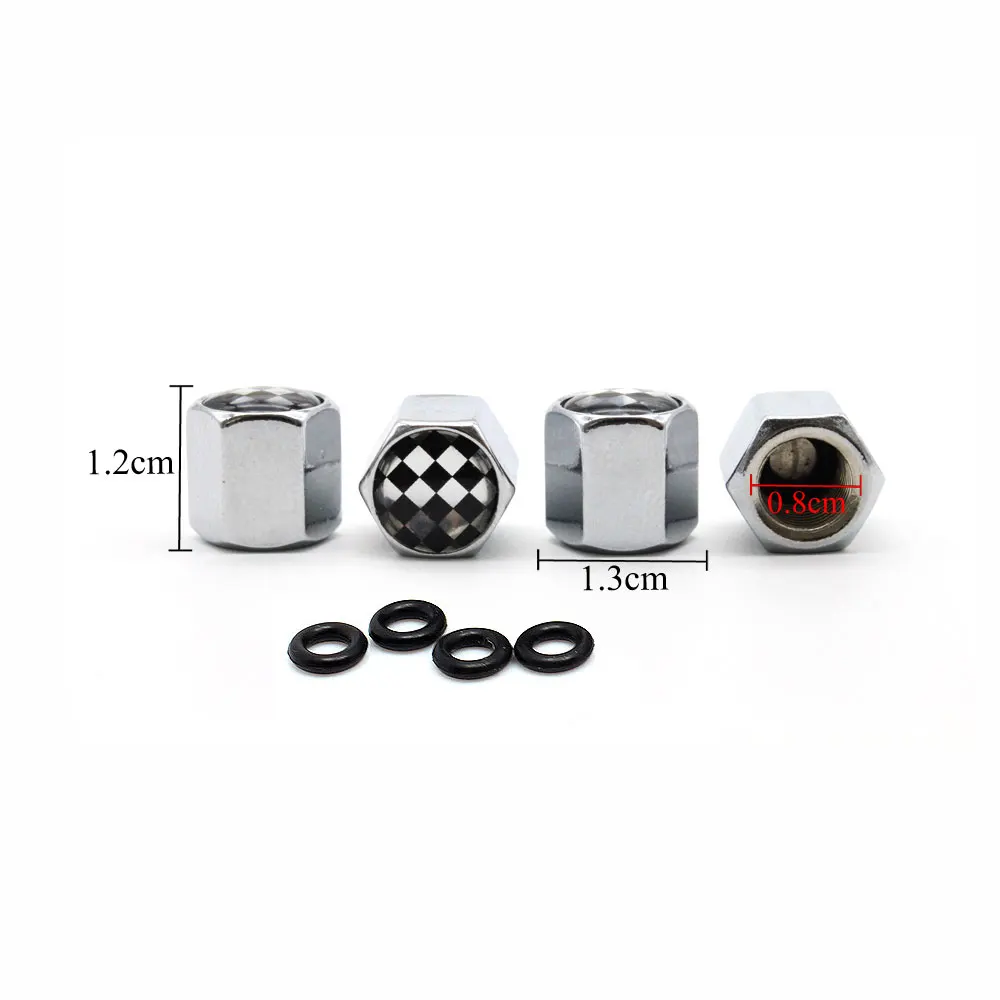 4 шт./компл. цинковый сплав черный и белый стиль крышка на стержень клапана шины