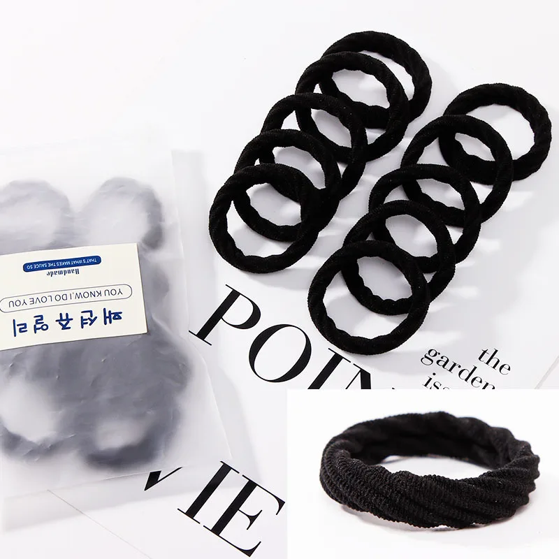 10pcs/Set New Women Basic Crude Elastic Hair Bands Ponytail Holder Scrunchie Headband Rubber Bands Fashion Hair Accessories
