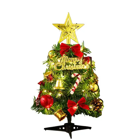 Рождественская сосна, Искусственные СВЕТОДИОДНЫЕ светящиеся мини-подвесные украшения, настольное украшение вечерние ринки, праздничный п...