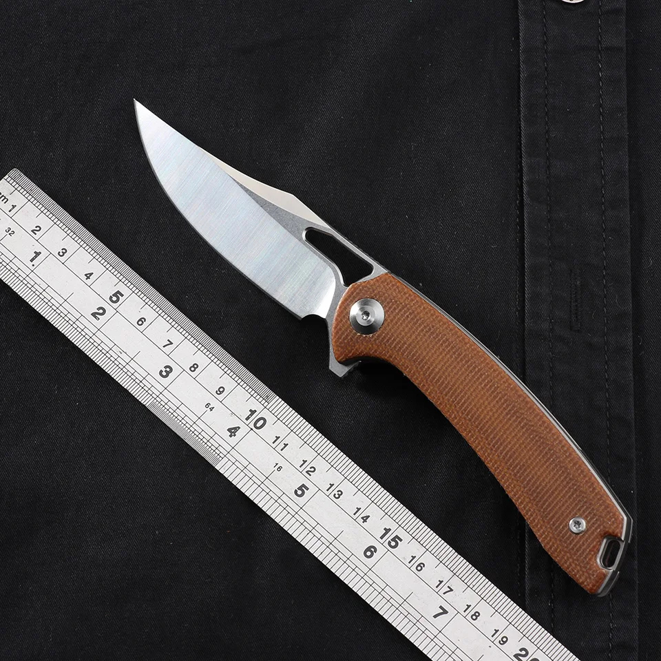 

ZERO EIGHT M390 folding knife linen TC4 titanium handle tactical defensive pocket knives outdoor camping hunting cutte EDC tools