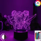 Светодиодная лампа в стиле аниме Kimetsu No Yaiba Giyu Tomioka для спальни, Декор, искусственные подарки, манга, гаджет, лампа Giyuu, лампа для рассеивания демонов