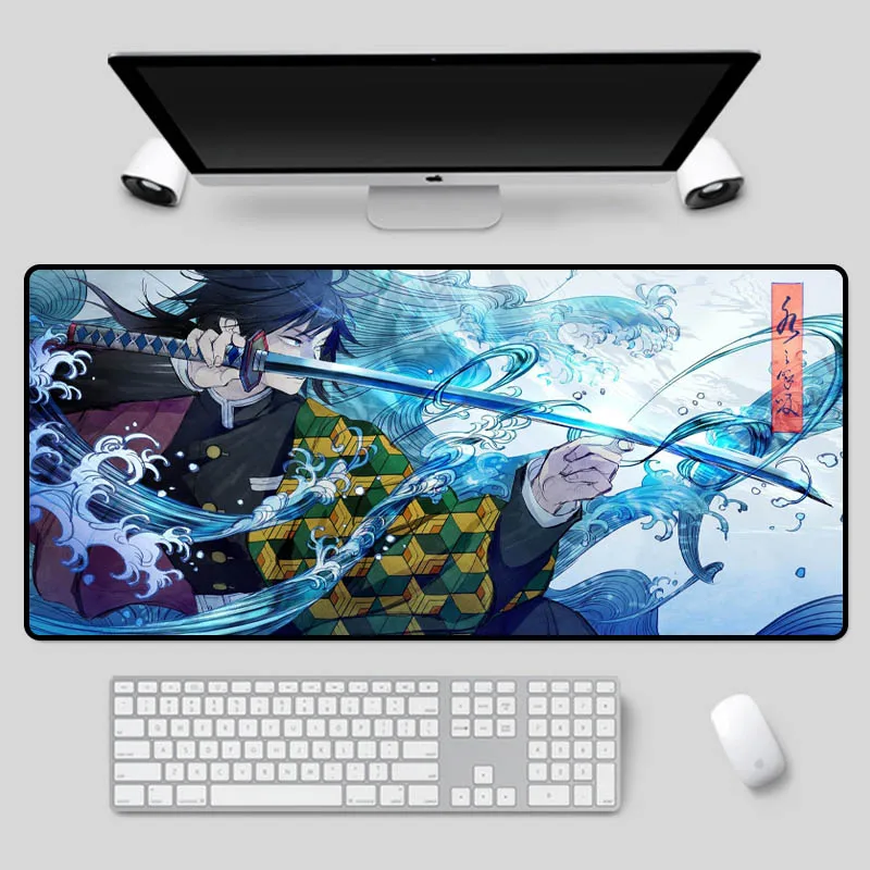

XGZ Large size exquisite anime pattern mouse pad cool swordsman series table pad computer office rubber anti-skid keyboard pad