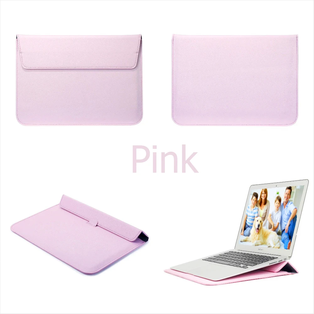 

New PU Leather Mail sack Sleeve Bag Case Stand For Macbook Air Pro Retina 11 12 13 15 Notebook Laptop For Mac book Pro 13.3 inch