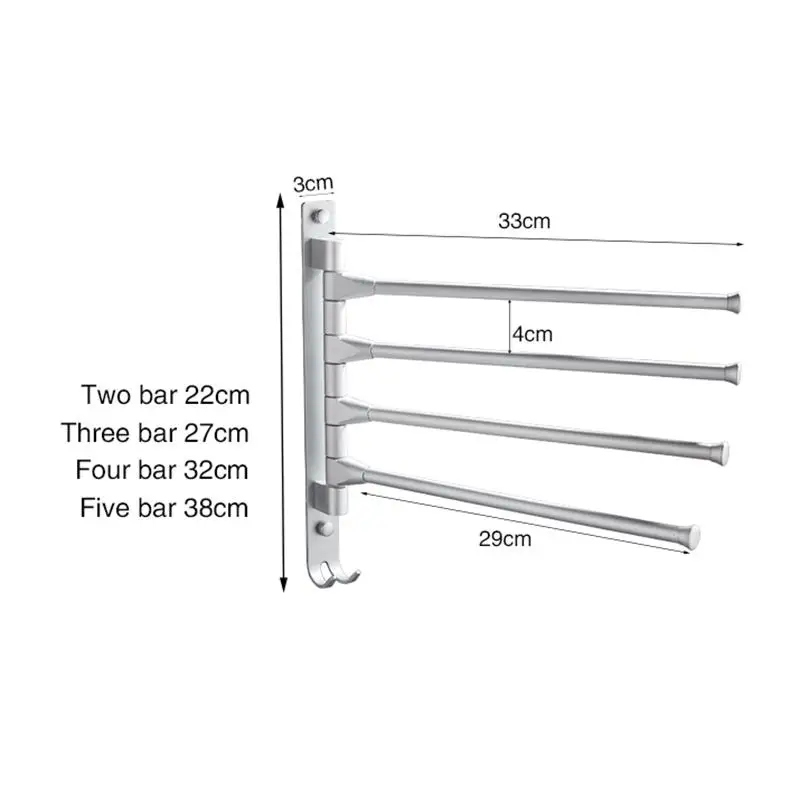 Вешалка для полотенец без ногтей с несколькими ручками вешалка крючками ванной