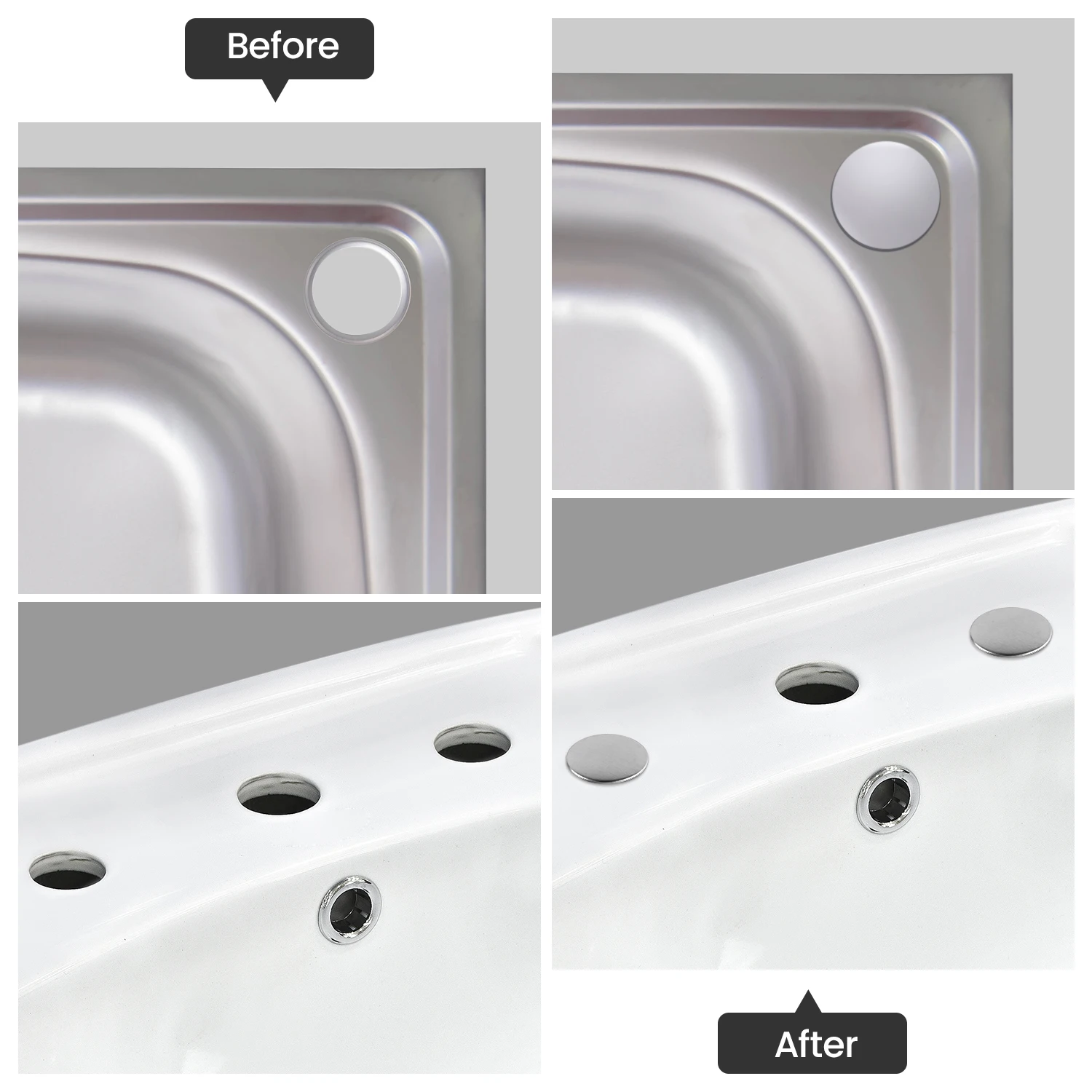 Пробка Для Раковины из нержавеющей стали 304 крышка для отверстия крана пробка