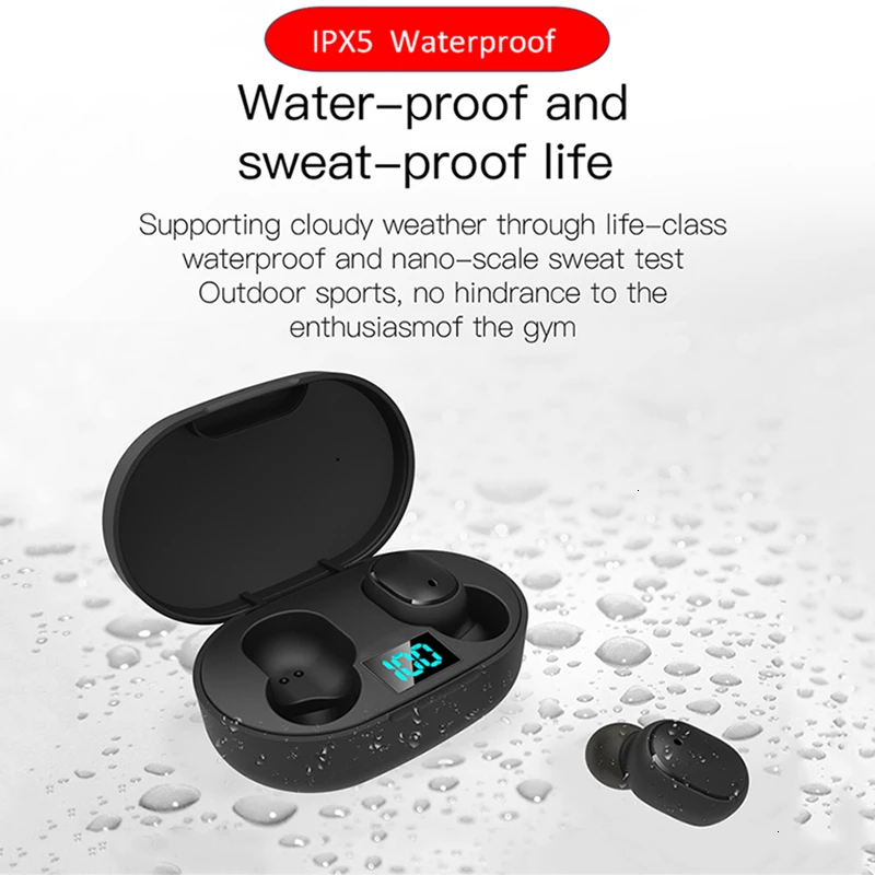 New E6S TWS Bluetooth 5.0 Earphones 300mAh Charging Box Stereo Sport Wireless Headphones Earbuds headset For iPhone Xiaomi. | Электроника
