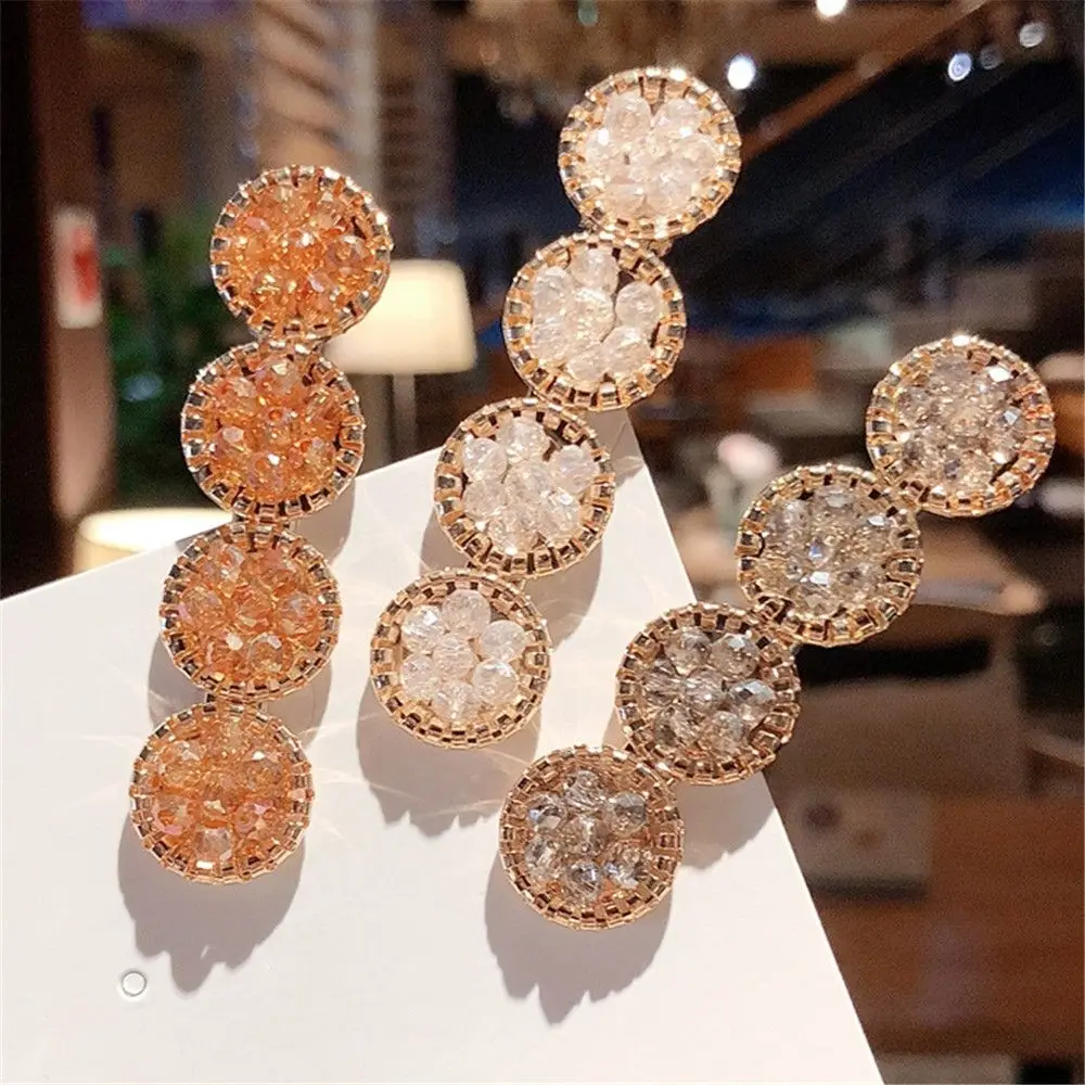 Fashion Korea Crystal Rhinestones Hair Clips Girls Hairpins Geometric Round Diamond Hairgrip Women Barrette Accessories | Красота и