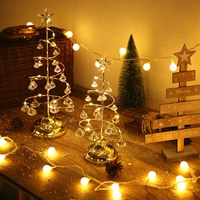 crystal christmas tree led lights holiday decoration fairy lights bedroom decor table lights for girlfriend kids christmas gift